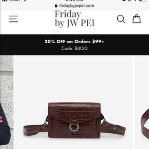 JW Pei brown croc bag